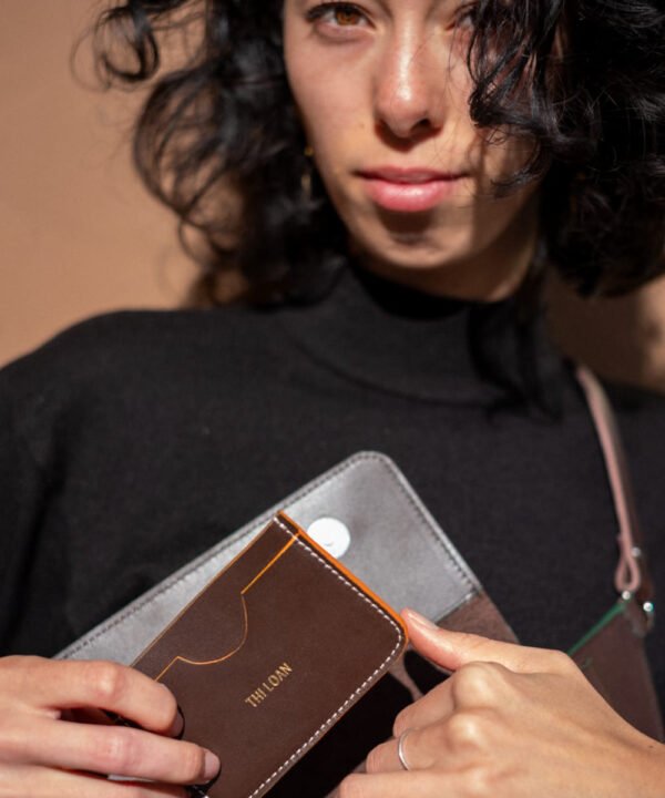 Porte-cartes en cuir